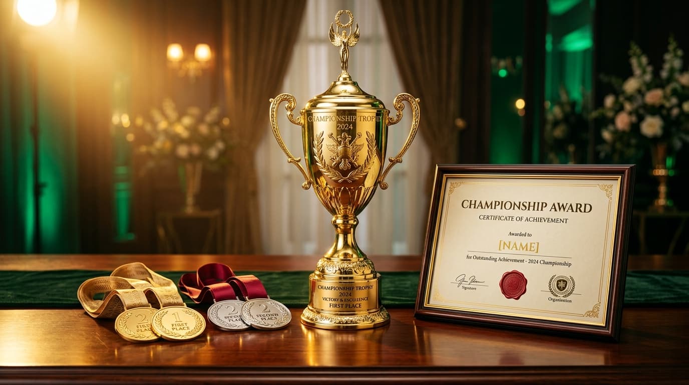 Official ICT Competition Trophy, Medals and Certificates
